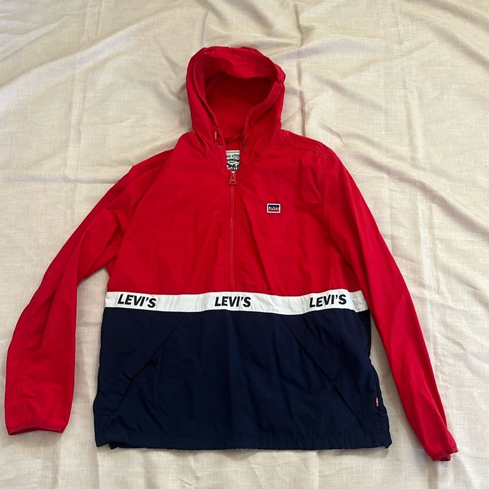 Red White & Blue Levis Quarter Zip Hoodie!